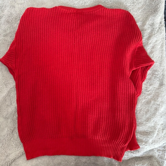 JCPenney The Fox Red Cable Knit Sweater Mens L Preppy Cozycore Cotton - Picture 6 of 6